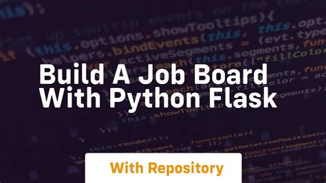 Build A Job Board With Python & Flask