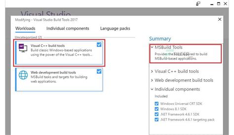 Build Tools For Visual Studio 2017