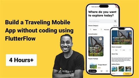 build traveling mobile app without coding using flutterflow