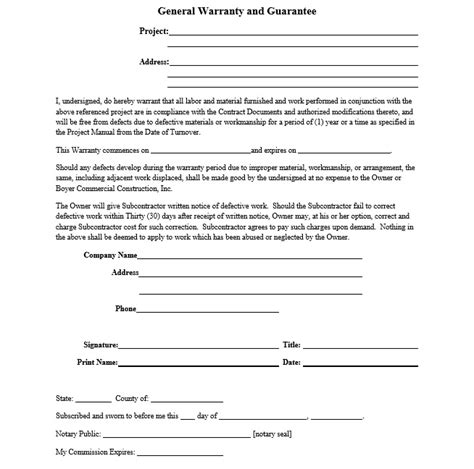 New Construction Home Warranty Template Form Fill Out and Sign