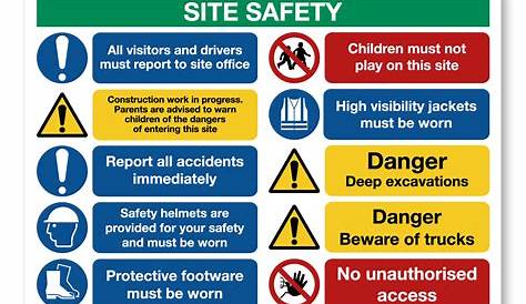 Building Site Construction Signs Caution Keep Out Multi Notice