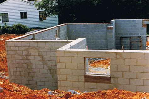 building a basement wall with concrete blocks