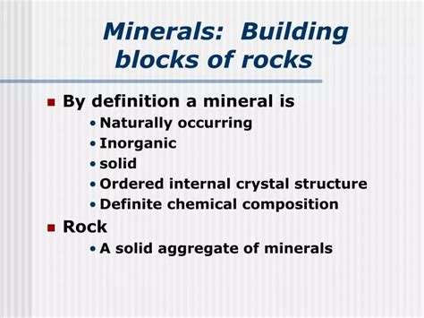 Building Blocks Of Rocks Is Called