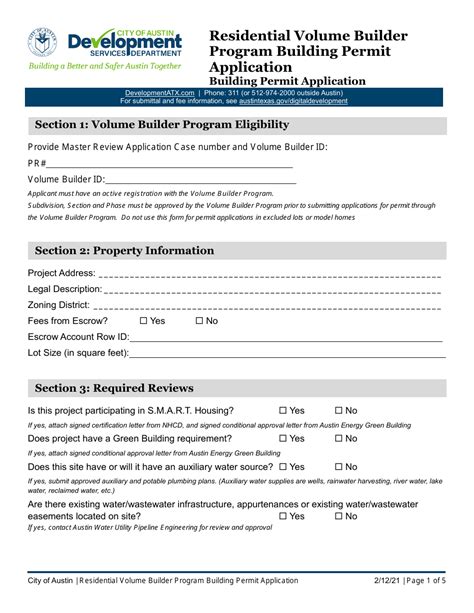 Building Permit In Austin