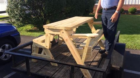 Bench That Turns Into A Picnic Table Plans Bench 