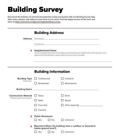 building survey template
