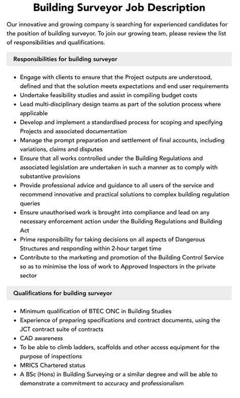 building surveyor description