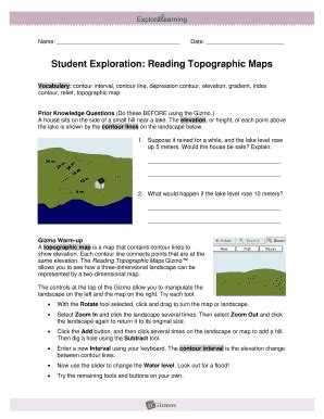 Building Topographic Maps Gizmo Answer Key