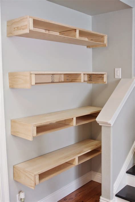 building wall shelves with plywood
