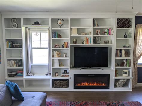Built In Bookcases Around Tv