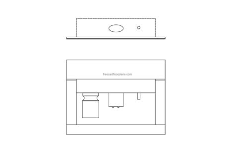 Built In Coffee Machine Cad Block