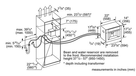 built in coffee maker specs