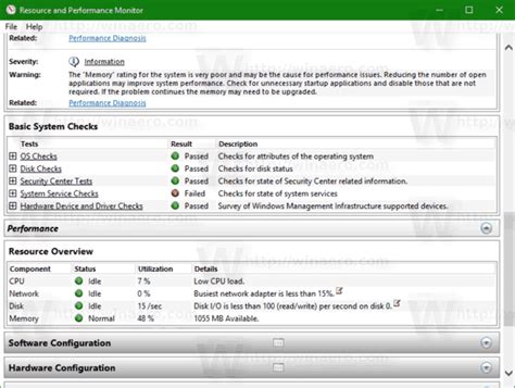 Built In Diagnostics Windows 10