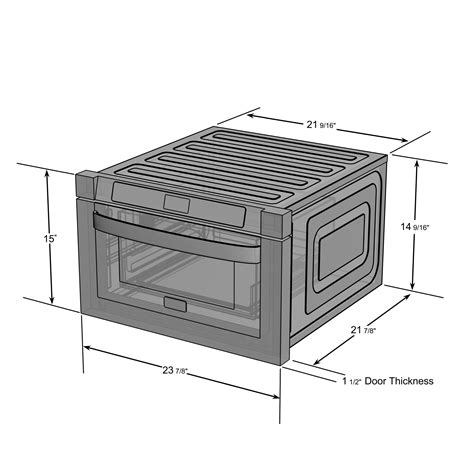 built in drawer microwave dimensions