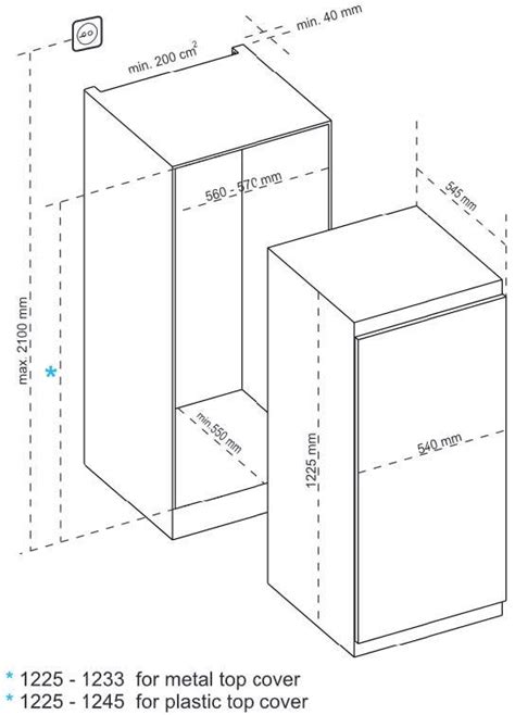 Built In Freezer Dimensions