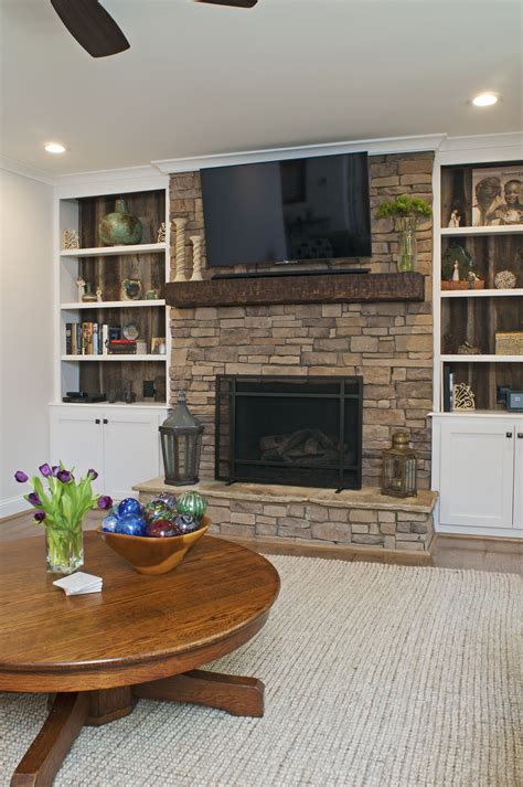 Built-In Bookcase Ideas Around Fireplace