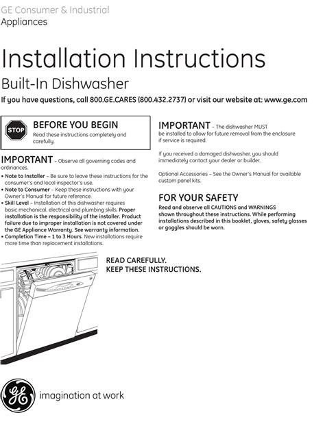 Built-In Dishwasher Installation