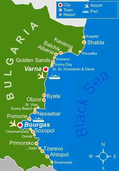 bulgarian black sea coast google map