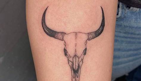 bull, skull, arm tattoo | Bull skull tattoos, Tattoos, Skull drawing tattoo