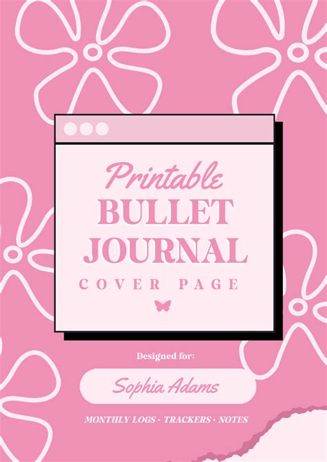 Personalized bullet journal cover with stickers and washi tape