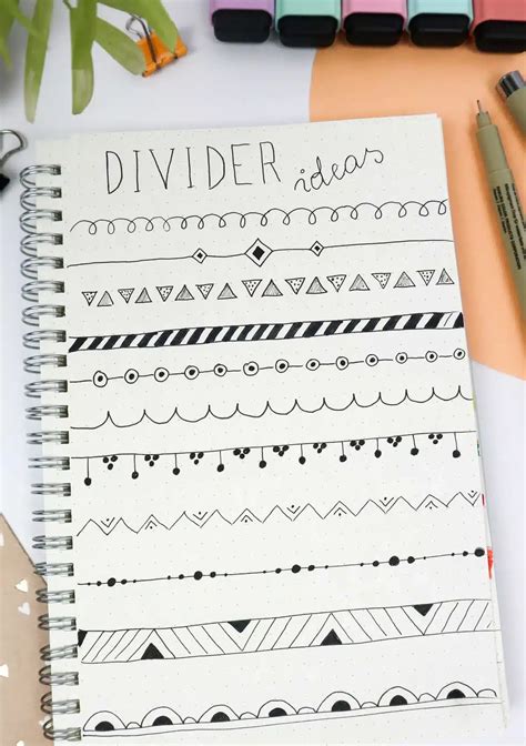 Bullet Journal Divider Ideas