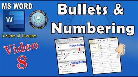 bullets and numbering symbols