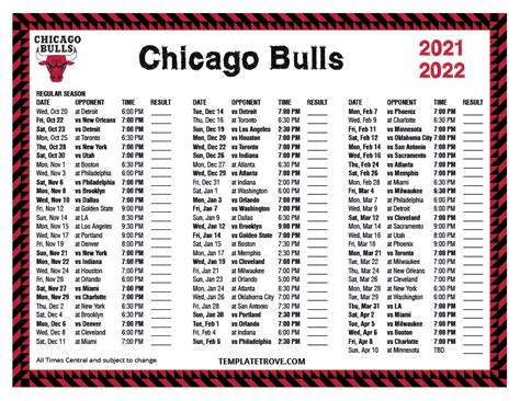 bulls schedule 2022