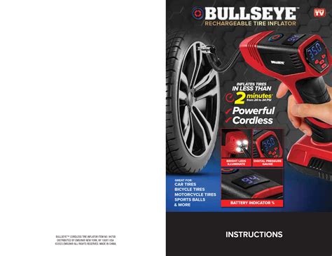 bullseye pro tire inflator manual