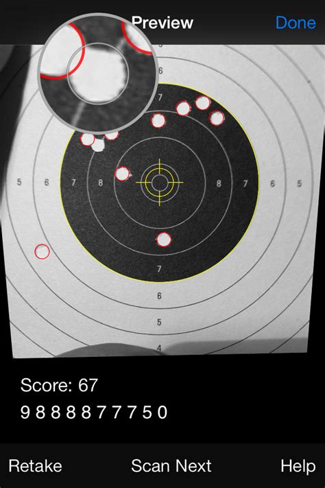 bullseye target scoring app
