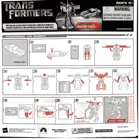 bumblebee transformer toy instructions