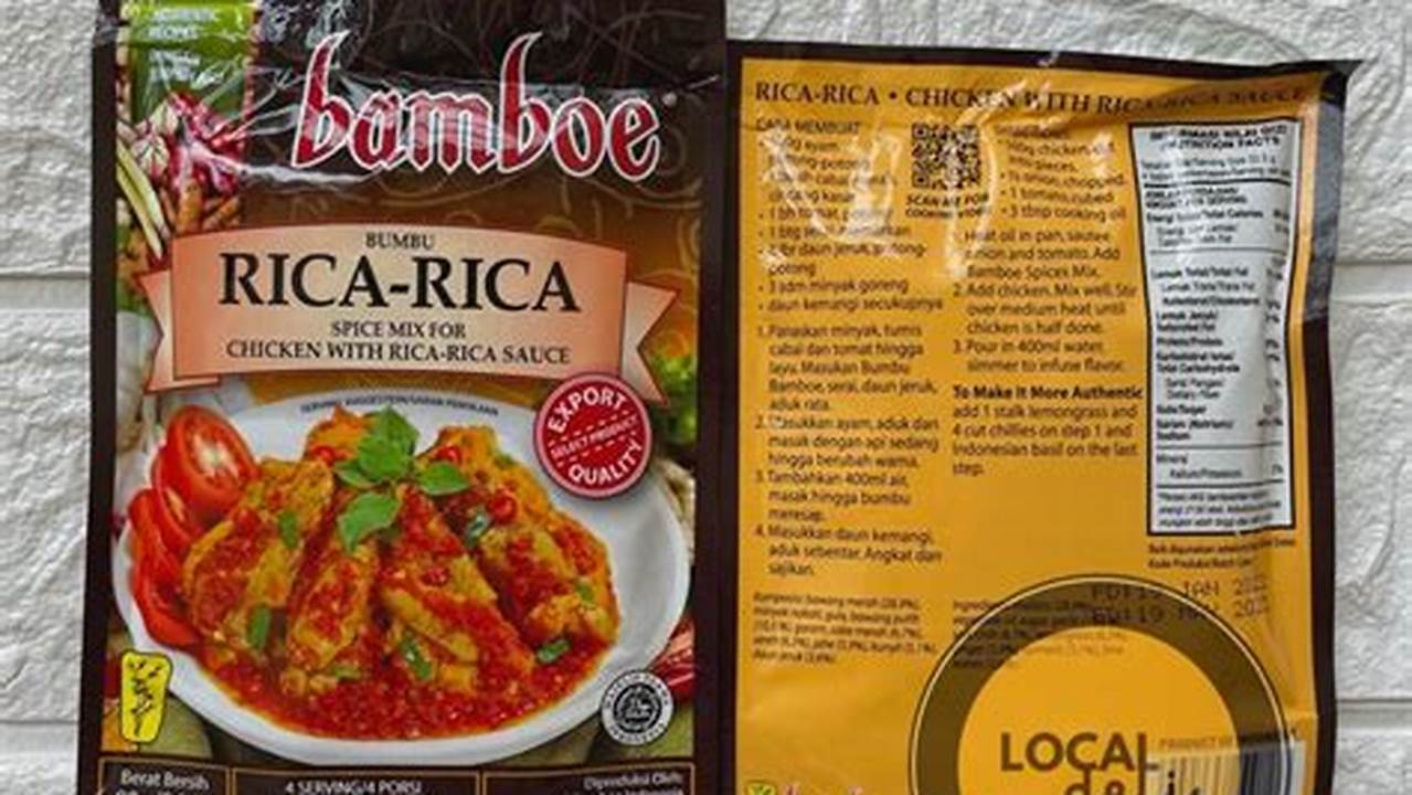 RESEP BUMBU RICA RICA INSTAN: Rahasia Kuliner Khas Manado yang Bikin Ketagihan
