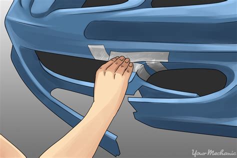 bumper repair of a car