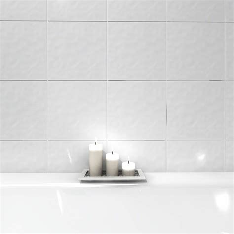 bumpy white wall tile 20x25cm