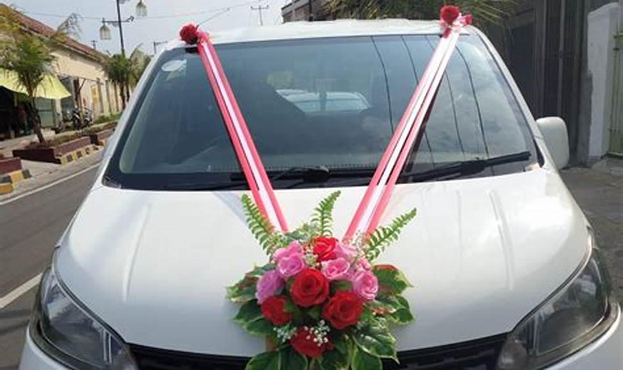 bunga hias mobil pengantin