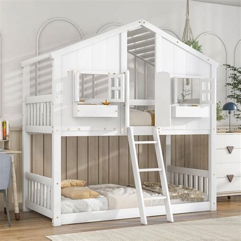 Bunk Bed House White