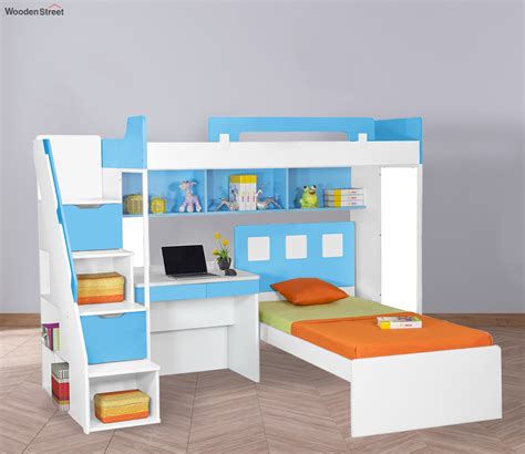 Bunk Bed With Study Table And Cupboard