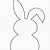 bunny outline printable free
