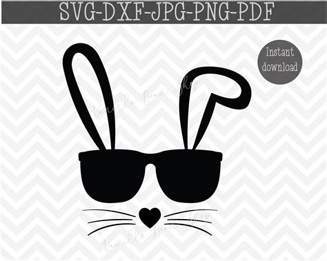 Bunny Wearing Glasses Svg 130+ Crafter Files