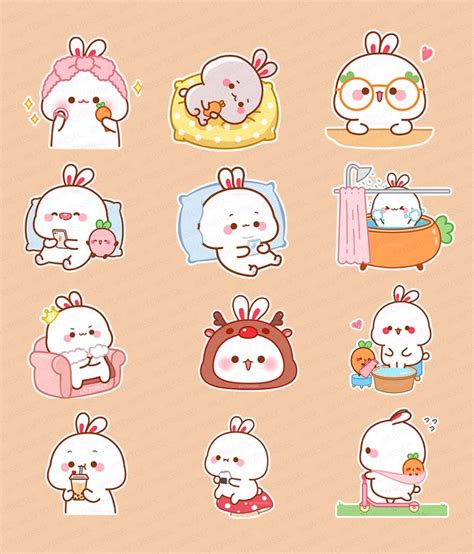 bunny and friends stickers