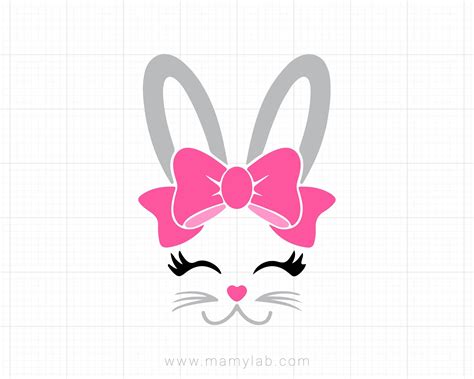 bunny with bow svg