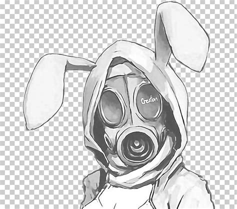 bunny with gas mask