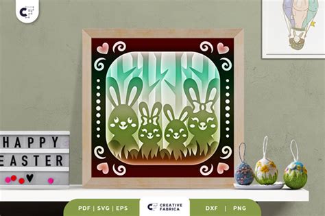 Download bunny-easter-shadow-box-3d SVG