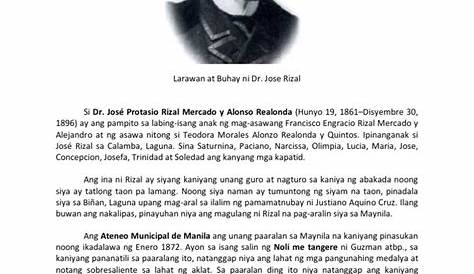 Buhay Ni Jose Rizal Buod