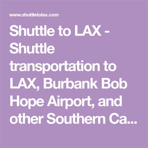 burbank airport shuttle to lax