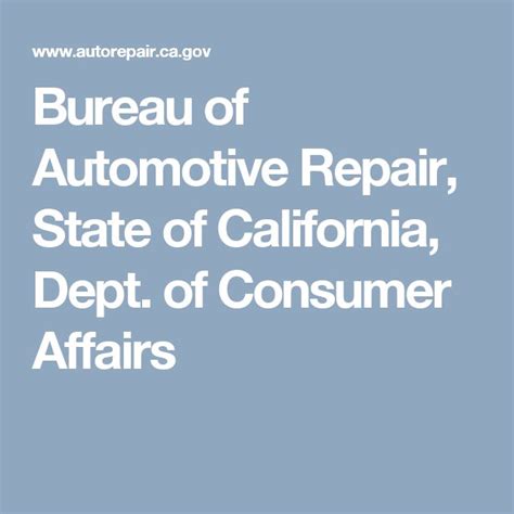 bureau of automotive repair california laws