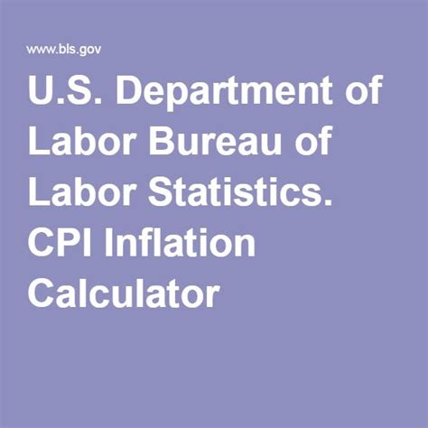 bureau of labor stats inflation calculator