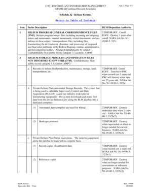 bureau of land management records schedule