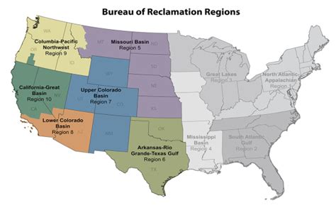 bureau of reclamation region map