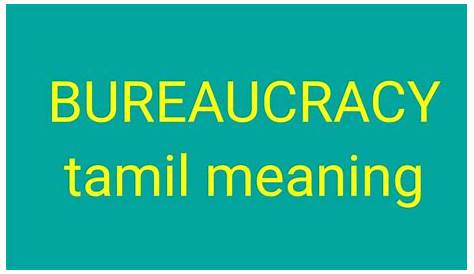BUREAUCRACY tamil meaning/sasikumar YouTube