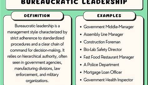 Bureaucratic Leadership What is it? Pros/Cons? Examples